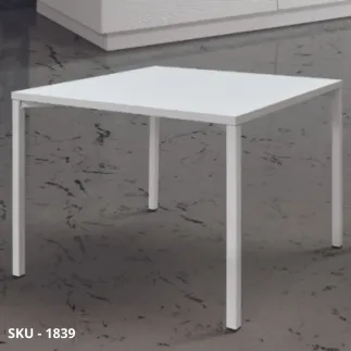 marca-design-shop-stile-moderno-stile-contemporaneo- Tavolino in Metallo con Piano in Legno Bianco Frassinato