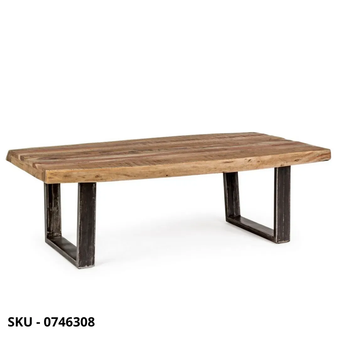 marca-design-shop-stile-moderno-stile-contemporaneo- Tavolino Elmer con Gambe in Acciaio Verniciato