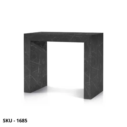 marca-design-shop-stile-moderno-stile-contemporaneo-Consolle allungabile in Nobilitato, Nera con Finitura Marmo, con 5 Allunghe