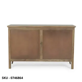 Cassettiera Domitille in Legno di Mango con 6 Cassetti, Schienale e Fondo Cassetti in MDF, Maniglie in Ghisa – Stile Moderno