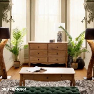 marca-design-shop-stile-moderno-stile-contemporaneo-Cassettiera Domitille in Legno di Mango con 6 Cassetti