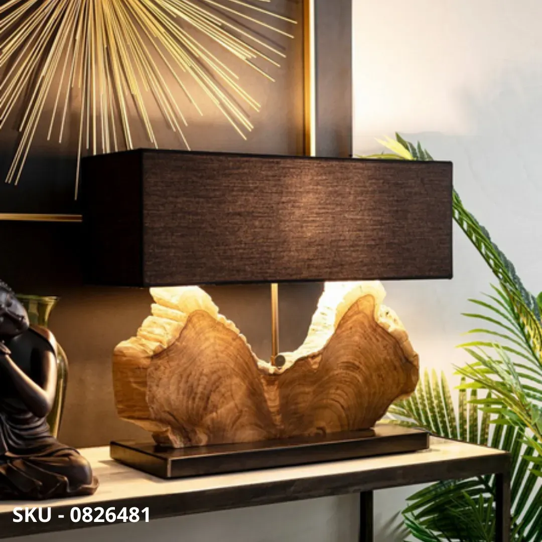 marca-design-shop-stile-moderno-stile-contemporaneo-Lampada Naga Da Tavolo o Comodino In Legno Di Teak Riciclato