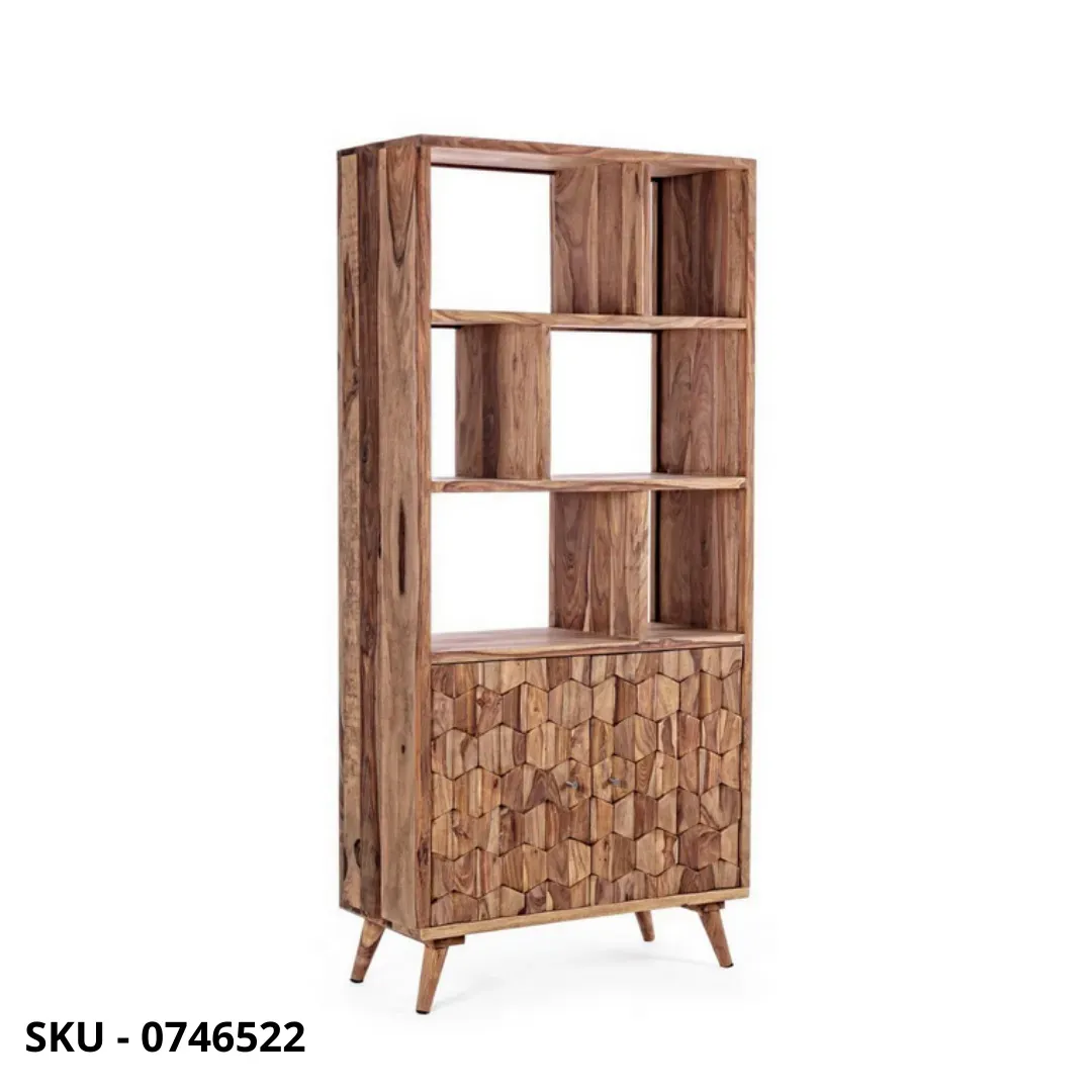 marca-design-shop-stile-moderno-stile-contemporaneo-Libreria Kant in Legno Sheesham con Schienale in Compensato