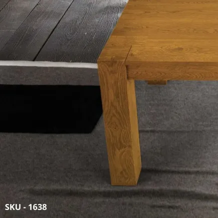 Tavolo allungabile in legno rovere massello, finitura grano - Stile Moderno - Contemporaneo - Made in Italy