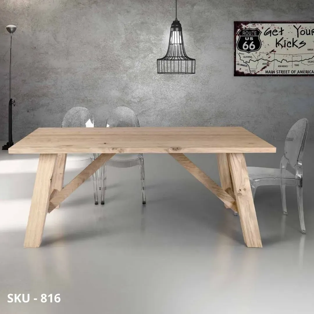 marca-design-shop-tavolo-fisso-rovere massello-nodo-aperto-Stile Moderno-Contemporaneo-Made-in-italy