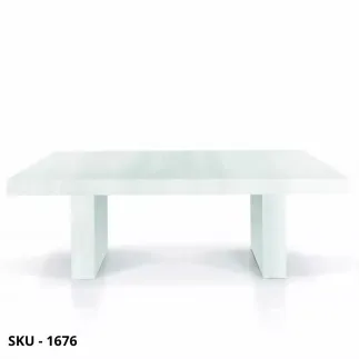 Tavolo allungabile, bianco consumato, rovere nodato, finitura beton, 5 o 6 allunghe da 50 cm – Stile Moderno