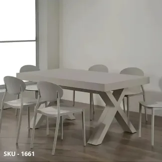 marca-design-shop-Tavolo-allungabile-grigio-consumato-gambe-X-Stile-Moderno-Made-in-Italy