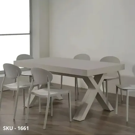 marca-design-shop-Tavolo-allungabile-grigio-consumato-gambe-X-Stile-Moderno-Made-in-Italy