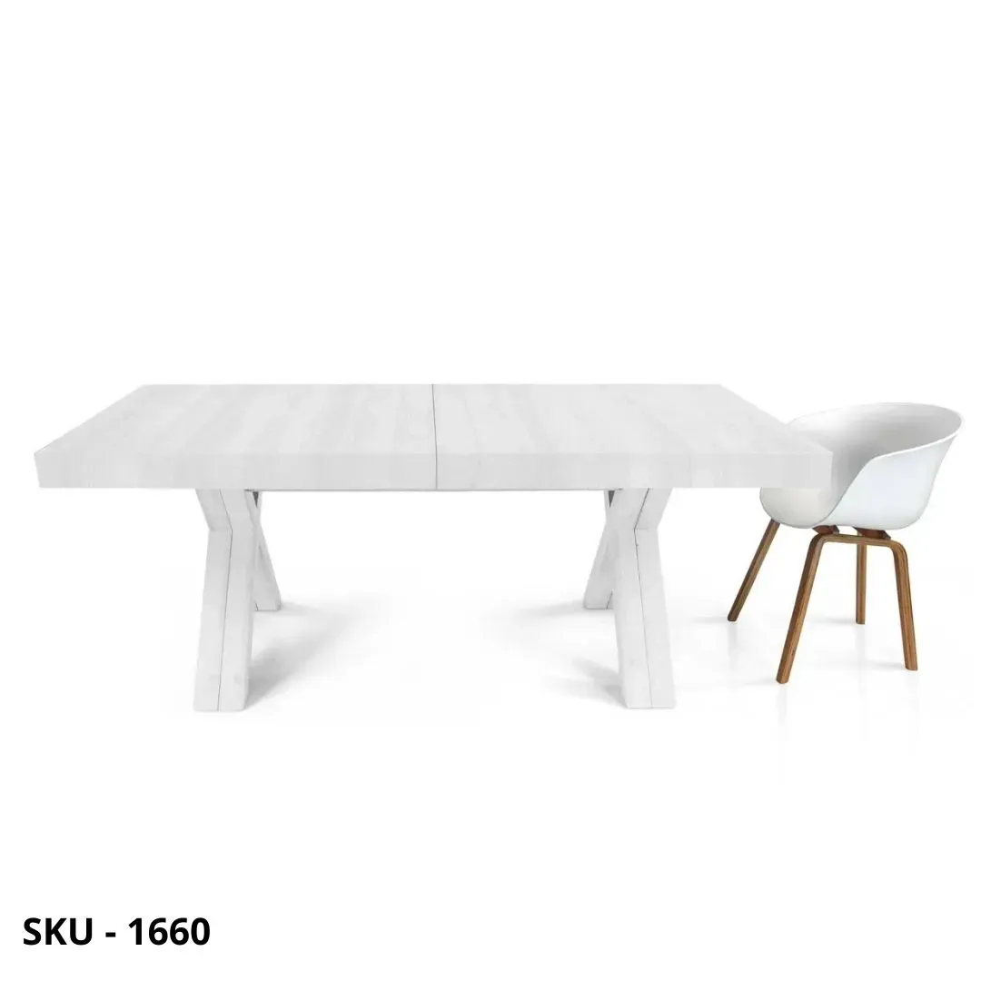 marca-design-shop-Tavolo-allungabile-grigio-consumato-gambe-X-Stile-Moderno-Made-in-Italy