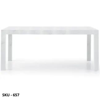 Tavolo allungabile in legno nobilitato, rovere consumato o bianco frassinato, 2 allunghe da 50 cm - Made in Italy