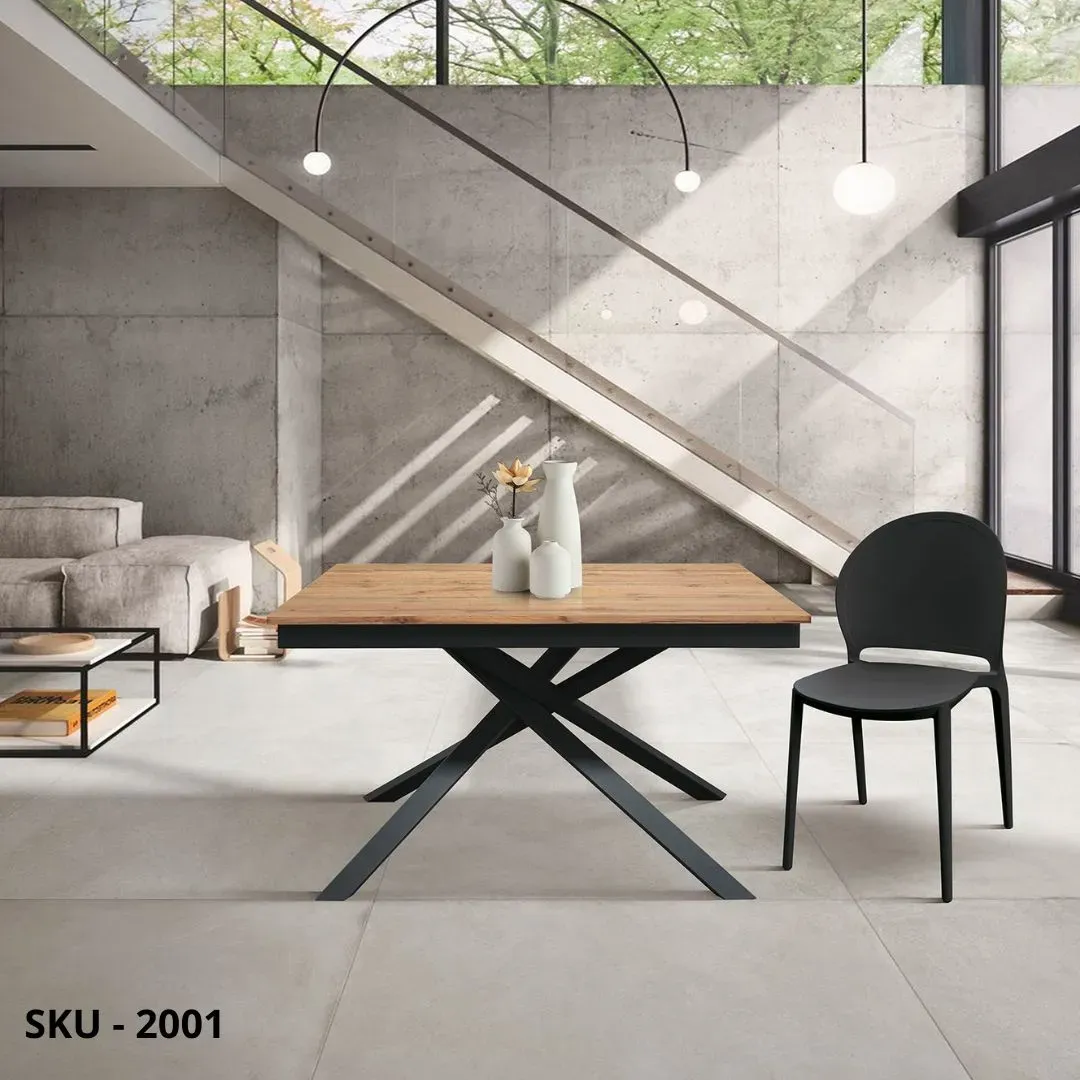 marca-design-shop-stile-moderno-stile-contemporaneo-Tavolo Allungabile in Nobilitato con Gambe incrociate