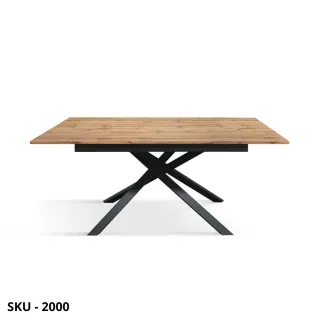 Tavolo Allungabile in Nobilitato con Gambe incrociate in Metallo Bianche o Nere – Stile Moderno -  160/210×90 cm