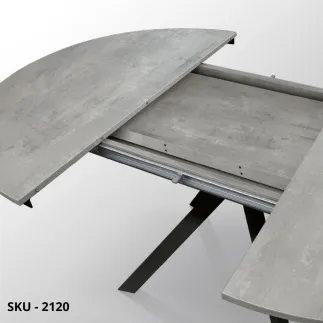 Tavolo Rotondo Allungabile in Nobilitato con Gambe incrociate in Metallo Bianche o Nere – Stile Moderno - Made in Italy