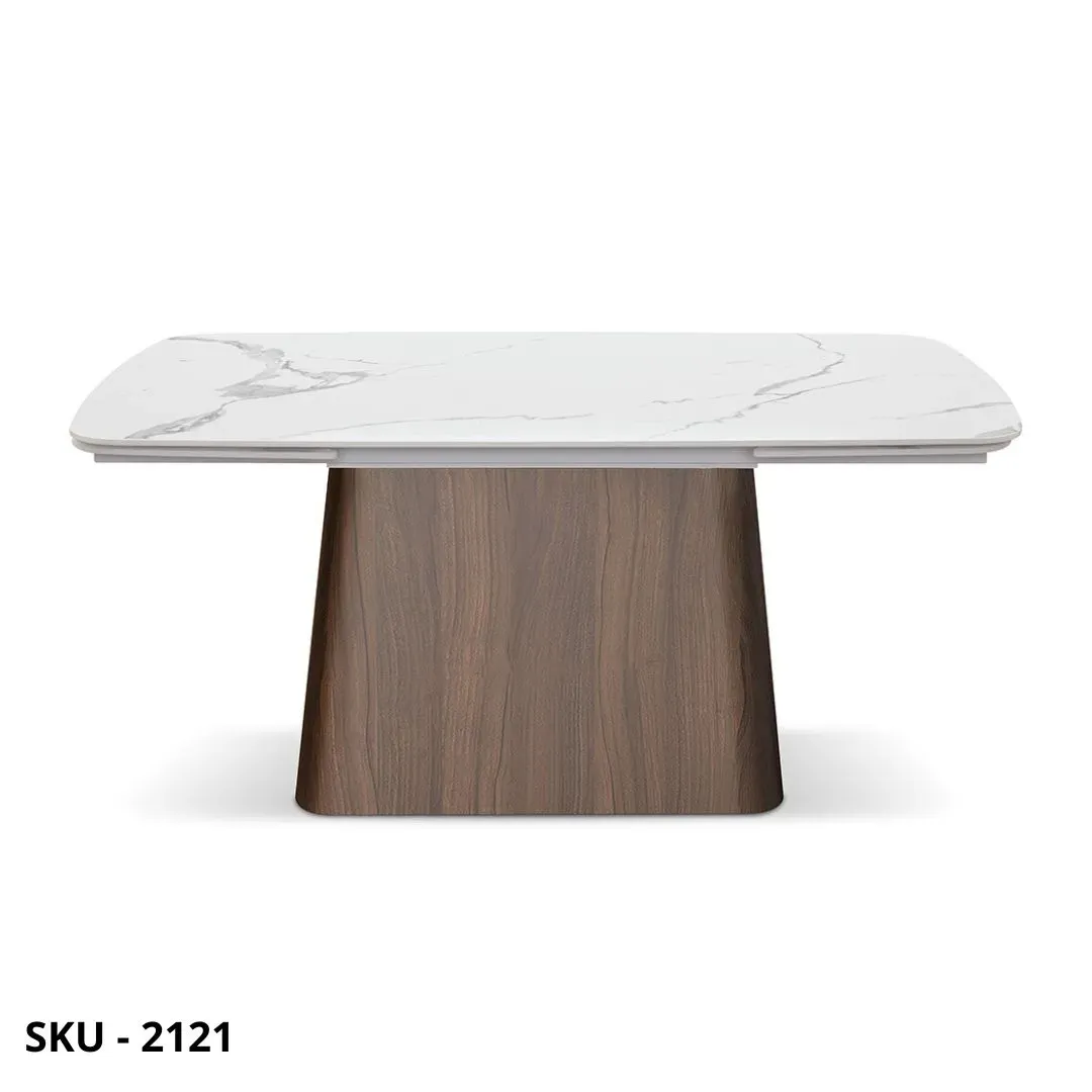 marca-design-shop-stile-moderno-stile-contemporaneo-Tavolo Allungabile con Piano in Ceramica e Base in Metallo Rivestito