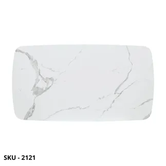 Tavolo Allungabile con Piano in Ceramica e Base in Metallo Rivestito – Stile Contemporaneo – Made in Italy