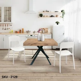 marca-design-shop-stile-moderno-stile-contemporaneo-Tavolo Allungabile con Piano in Nobilitato e Base in Metallo