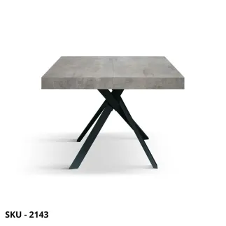 Tavolo Allungabile con Piano in Nobilitato e Base in Metallo – Stile Contemporaneo – Made in Italy