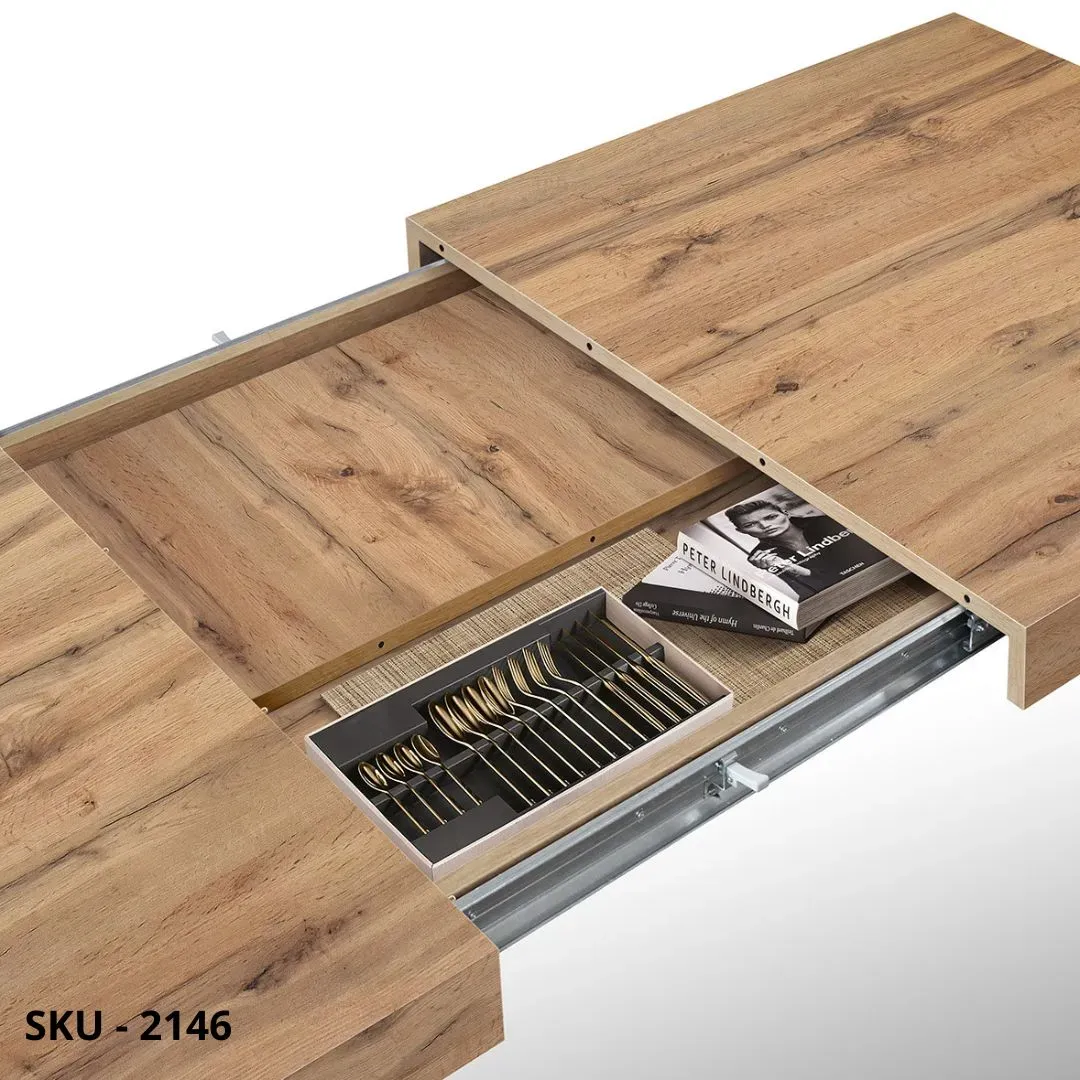 marca-design-shop-stile-moderno-stile-contemporaneo-Tavolo Allungabile – Piano in Nobilitato Grigio Cemento