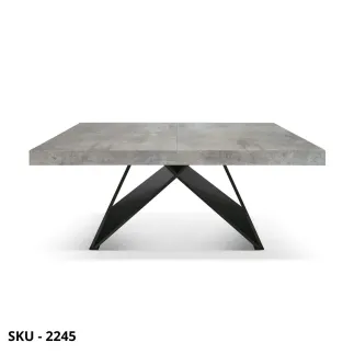 Tavolo Allungabile con Piano in Nobilitato e Base Nera – Stile Moderno – Made in Italy