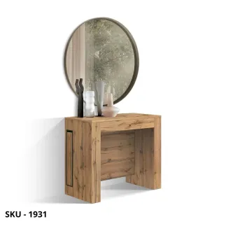 Consolle Allungabile in Nobilitato – Stile Moderno - Contemporaneo - Made in Italy – 90×45 cm, 90×300 cm - H 76 cm