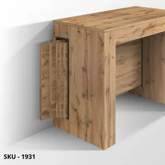 Consolle Allungabile in Nobilitato – Stile Moderno - Contemporaneo - Made in Italy – 90×45 cm, 90×300 cm - H 76 cm