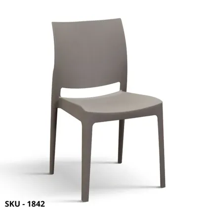 Set 2 Sedie Impilabili in Polipropilene color Tortora, Nero o Bianco – Stile Moderno – Contemporaneo – Made in Italy