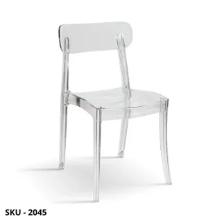 Set 4 Sedie Impilabili in Policarbonato Trasparente – Stile Moderno – Contemporaneo – Made in Italy