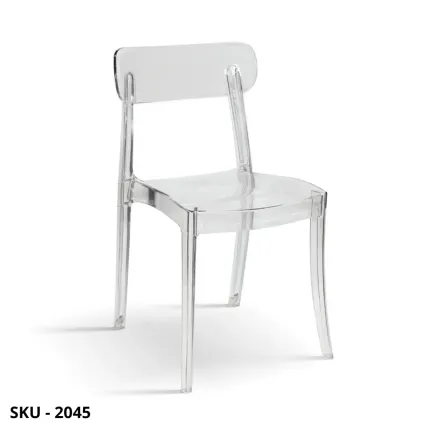 Set 4 Sedie Impilabili in Policarbonato Trasparente – Stile Moderno – Contemporaneo – Made in Italy