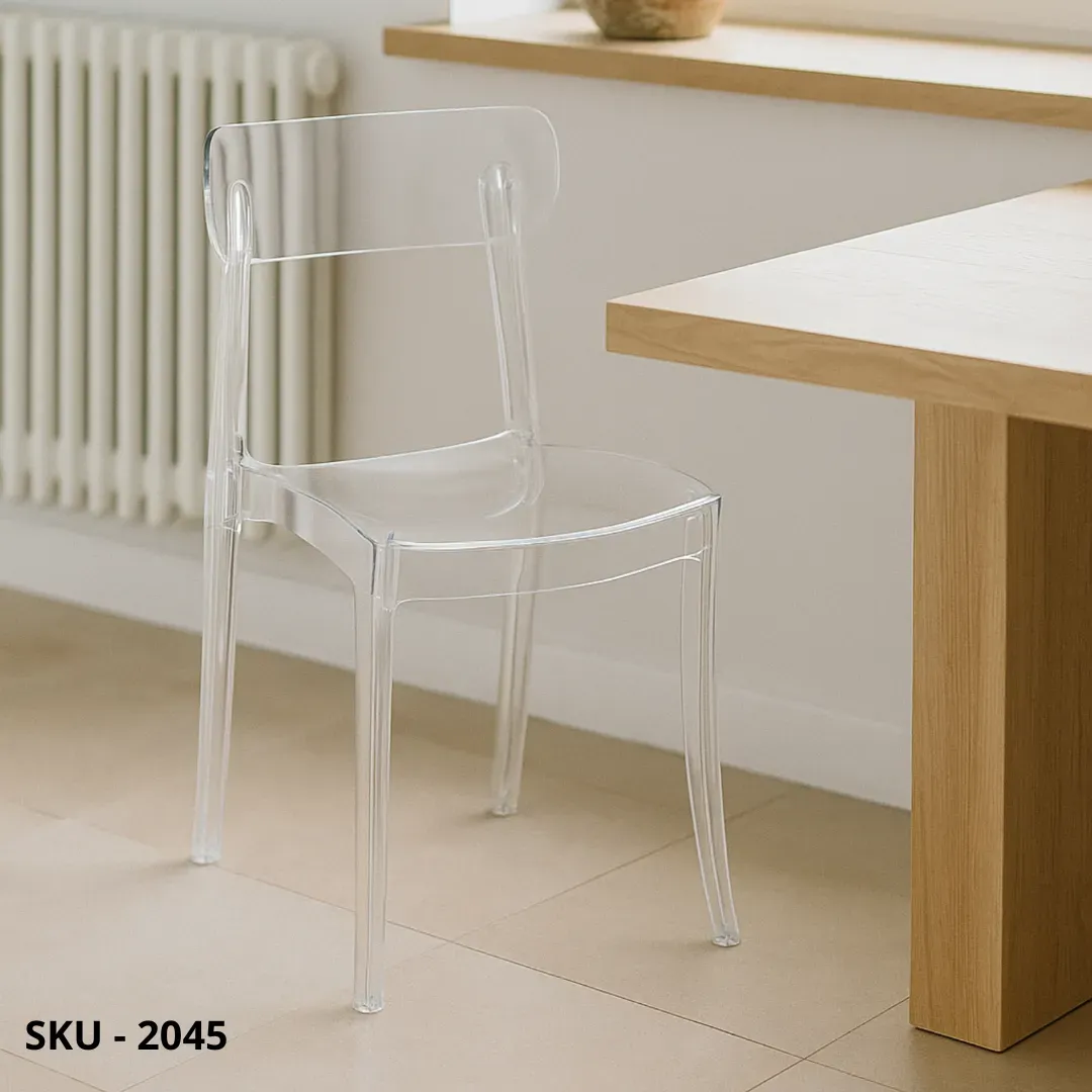 marca-design-shop-stile-moderno-stile-contemporaneo-Set 4 Sedie Impilabili in Policarbonato Trasparente
