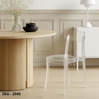 Set 4 Sedie Impilabili in Policarbonato Trasparente – Stile Moderno – Contemporaneo – Made in Italy