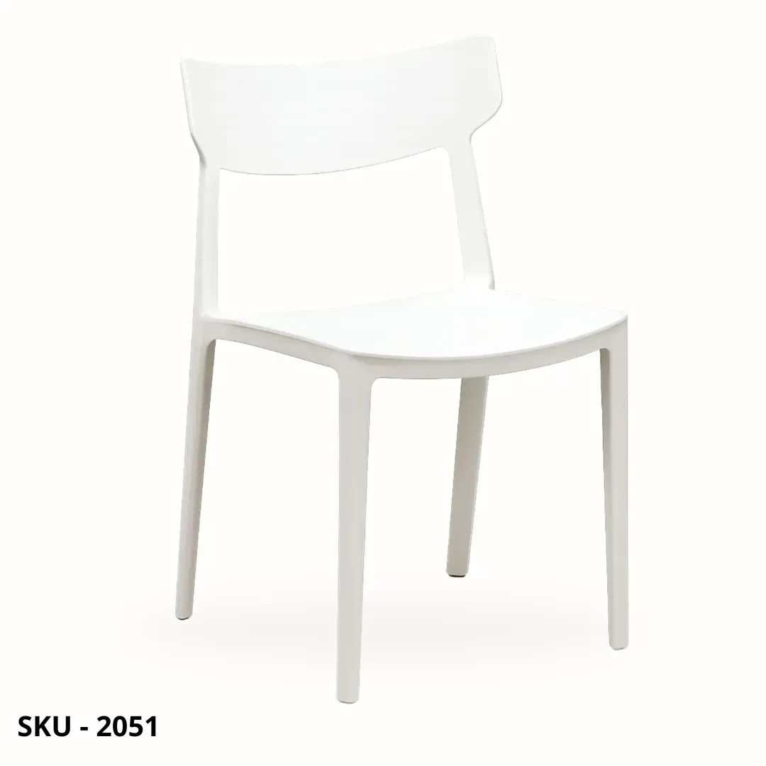 marca-design-shop-stile-moderno-stile-contemporaneo-Set 2 Sedie Impilabili in Polipropilene Bianco