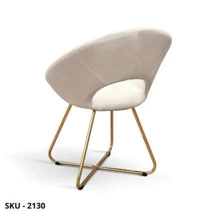 Set 2 Sedie Imbottite in Velluto Beige, Blu, Grigio, Verde e Struttura in Metallo Dorato – Stile Moderno – Contemporaneo