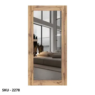 marca-design-shop-stile-moderno-stile-contemporaneo-Specchio Rettangolare in Nobilitato effetto Rovere Rustico