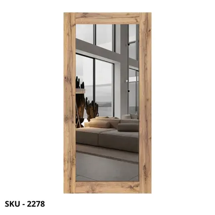 marca-design-shop-stile-moderno-stile-contemporaneo-Specchio Rettangolare in Nobilitato effetto Rovere Rustico