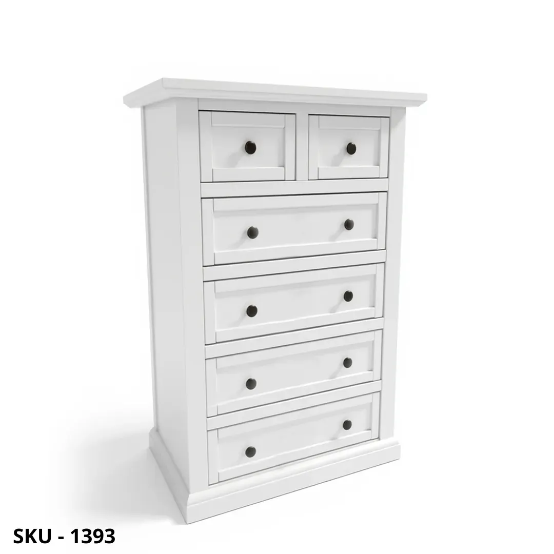 Cassettiera in Legno, 4 cassetti e 2 Cassettini - Made in Italy