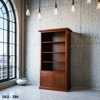 Libreria in Legno, Noce scuro e Bianco opaco, con 2 Ante - Arte Povera - Stile  Classico - Made in Italy - 90x41x186 cm