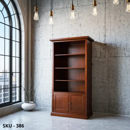 Libreria in Legno, Noce scuro e Bianco opaco, con 2 Ante - Arte Povera - Stile  Classico - Made in Italy - 90x41x186 cm