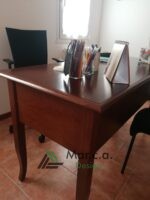 Scrivania Stile Arte Povera in Legno Massello Dotata di 5 Cassetti