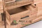 Credenza Legno d'Acacia con 2 Ante e 3 Cassetti - Mar.c.a. Design