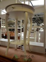 Tavolino rotondo stile arte povera gambe sciabola - Mar.c.a Design