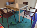 Tavolo moderno allungabile tortora effetto materico - Marca Design
